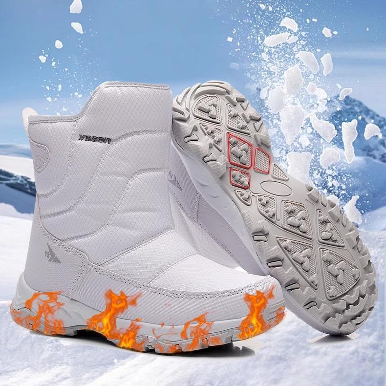 Women's Platform Snow Boots Winter Warm Waterproof Ankle Booties With Fur Lined Comfortable Walking Shoes Non-Slip Outdoor Mid-Calf Boots for Women