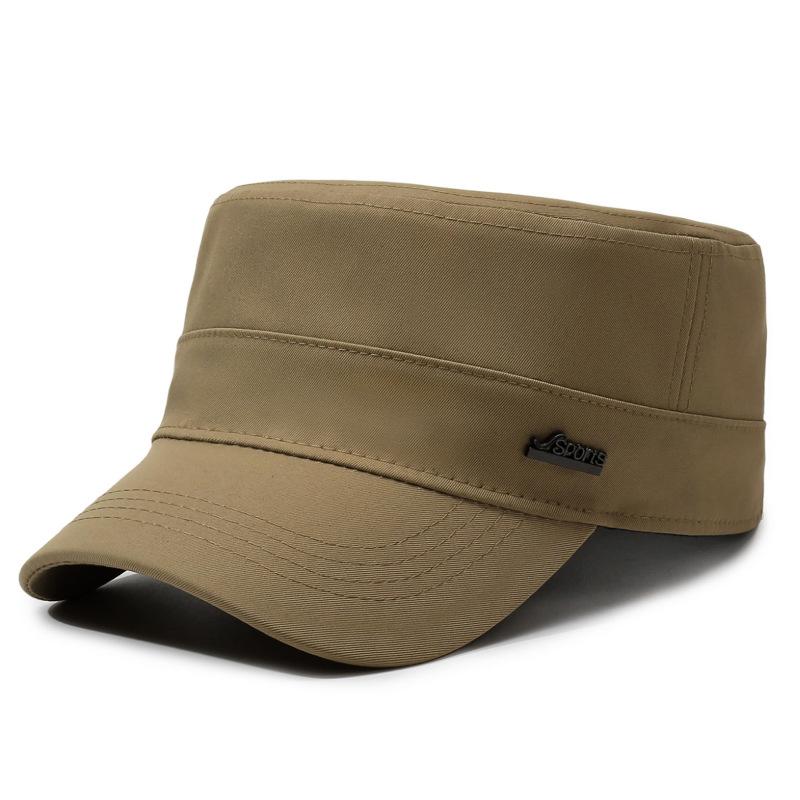 Men's Flat Top Hat Outdoor Sun Protection Hat Middle-Aged Sports Cap