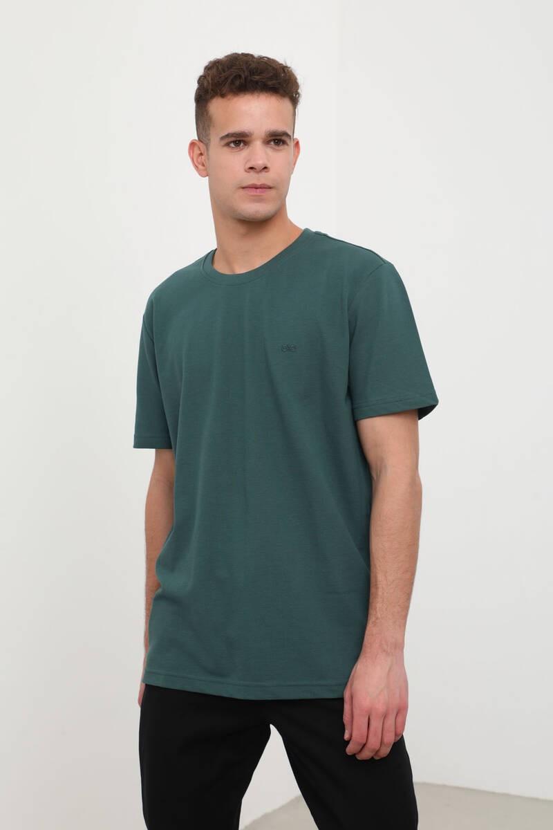 

Мужская футболка с круглым вырезом Nefti XXL зеленого яблока