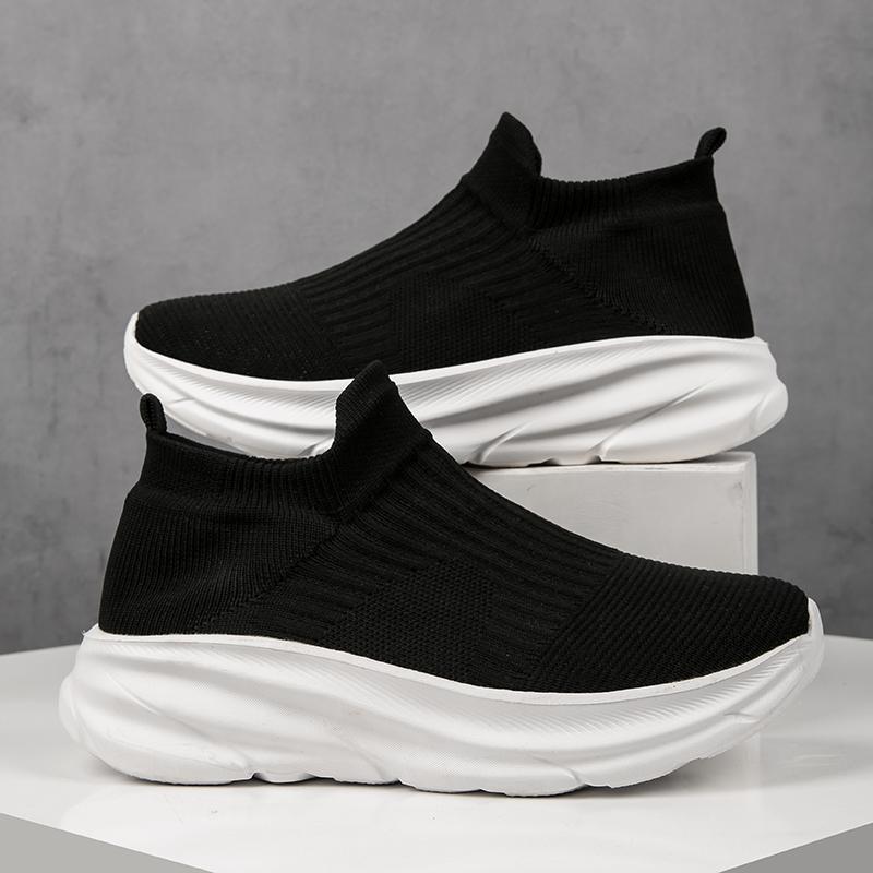 Men's Sports Shoes Mesh Breathable Soft-soled Casual Shoes Light Soft Running Shoes Non-slip Thick-soled Couple's Tennis Shoes
