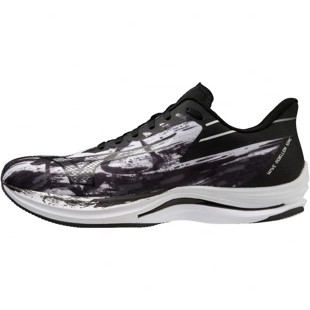 Mizuno Wave Rebellion Sonic Running Shoes, White/Black, Size 23.0 cm, 2E