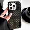 Modische Niedliche Kreis Punkt Hülle Für iPhone 16 17 Pro Max 15 14 13 Polka Dots IMD TPU Magnetische Rückabdeckung Für Magsafe