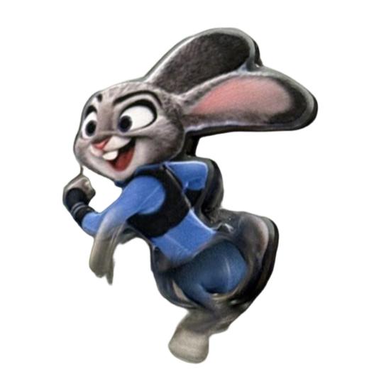 Drehbarer Fuchs Hase Kühlschrankmagnet Acryl Cartoon Filmfigur Tier Kühlschrankmagnet Heim Büro Küchendekoration Filmfans Geschenk