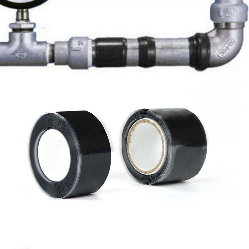 Black Self-Fusing Silicone Tape Cinta Impermeable Sellante Leak-stopping Water-stopping Repair Waterproof Sealing TapePinstriping Tape 3