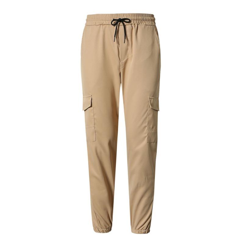 Men Multi Pocket Casual Cargo Long Pants Vintage High Street Work Trousers