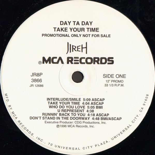 

12inch Record DAY TA DAY Take Your Time JR8P3866 Jireh 1996 US Rap HipHopRB Used