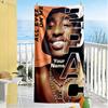 2pac Personalized Name Beach Towel Quick-Dry Soft Microfiber Portable for SwimmingBeachCamping Travel Beach AccessoriesGym
