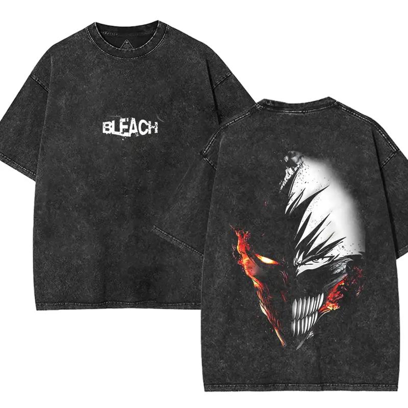 

BLEACH Куросакі Ічіго Аніме Графічна Футболка Чоловіки Жінки Одяг З Коротким Рукавом Бавовняні Футболки Прана Футболка Харадзюку Вінтаж Футболка M