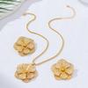 Set di Collana e Orecchini Floreali Retrò a 3 Pezzi – Elegante e Versatile Stile Europeo Americano