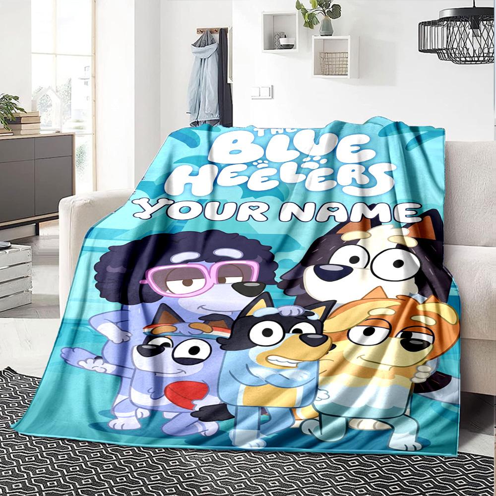Bluey Personalized Name Blanket Throw Personalized Blanket Durable Comfort Perfect for Home Decor Sofa Bedding Picnics for All Occasions