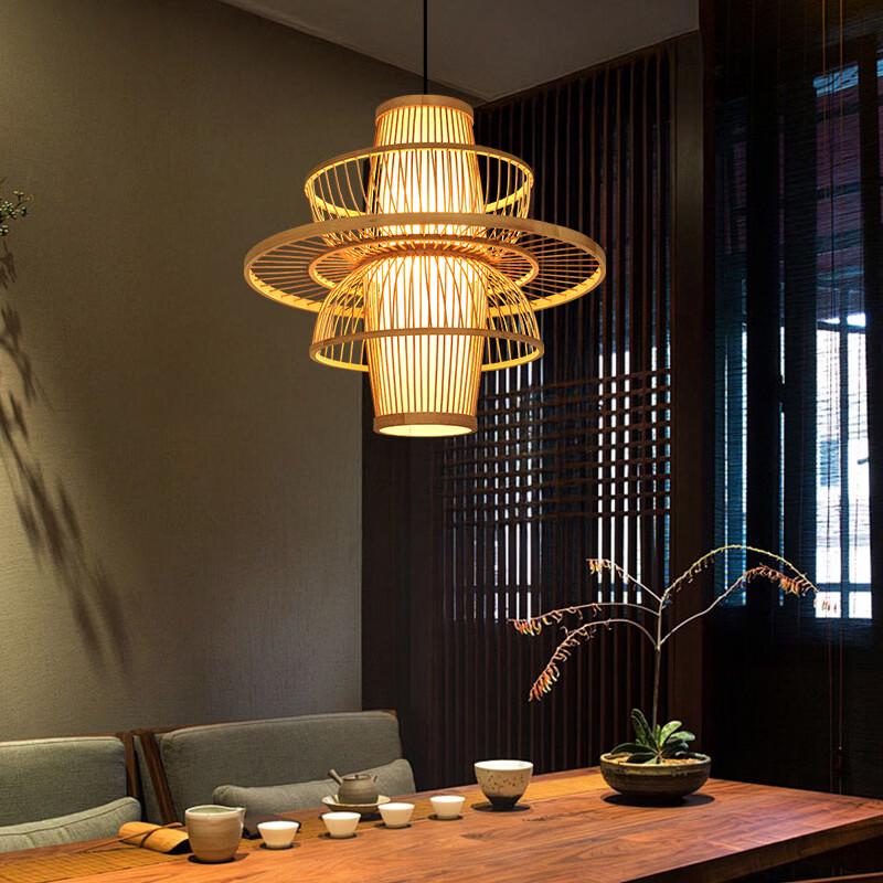 Chinese Style Bamboo Woven Pendant Light