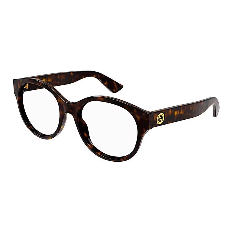 Gucci Multicolor Design Round Optical Frame Women's Tortoiseshell