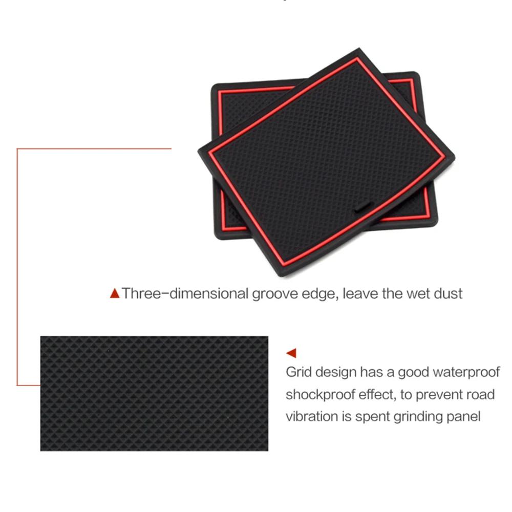 Car Door Groove Mat for Ford Ranger 2015 - 2025 Anti-Slip Rubber Coaster Gate Slot Pad 19Pcs Silicone Mats Accessories