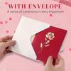 3D Rose Pop Up Card, Valentines Day Card, Mothers Day Birthday Card, Anniversaries Weddings Flower Greeting Card With Envelope