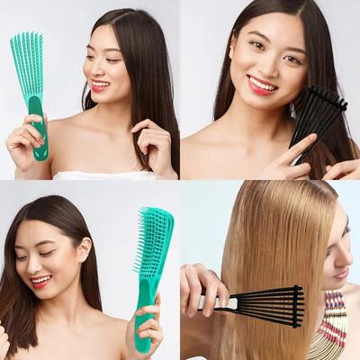 Spazzola per capelli districante Spazzola per capelli districante per donne Spazzola per capelli ricci Spazzola per shampoo Spazzola magica per capelli Massaggio del cuoio capelluto Pettine per lo styling dei capelli