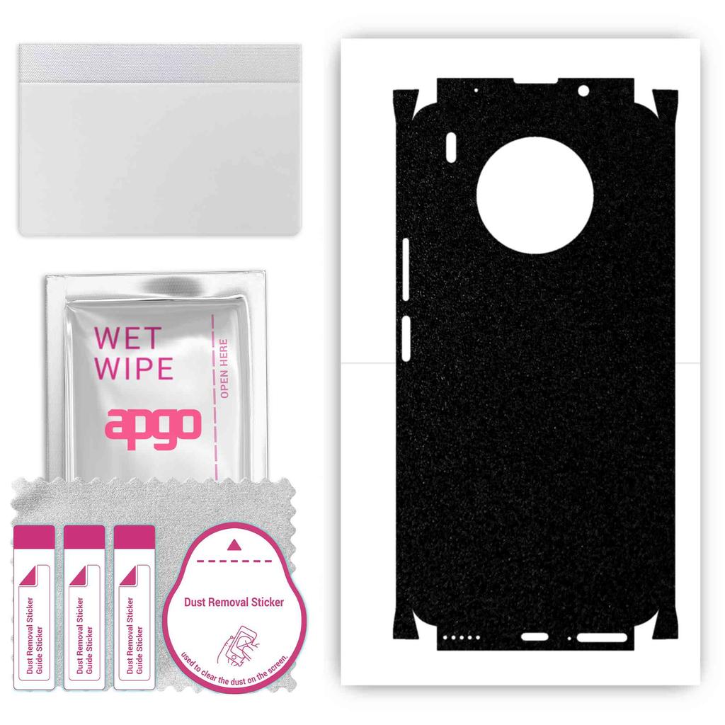 apgo Protective Skin Sticker for the Back+sides Compatible with Honor 50 LITE, Full Wrap Film, Foil, Vinyl - Pattern Matte Black
