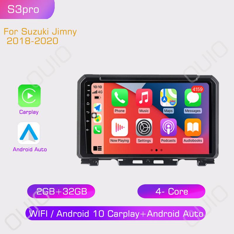 2din 8G+128G IPS 9inch Android10 Car Radio Multimedia Player Carplay Auto GPS Navigation DSP BT For Suzuki Jimny 2018 2019 2020