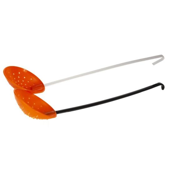 Lightweight Ice Fishing Ladle Big Holes Aluminum Alloy ABS Wear-Resistant Ice Fishing Strainer for Angling