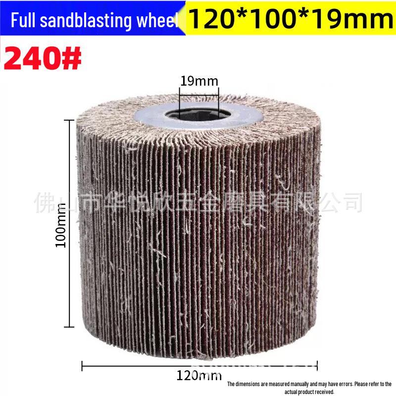 120x100 Cross Hole Sandpaper Polishing Wheel for Metal, Wood, and Stone