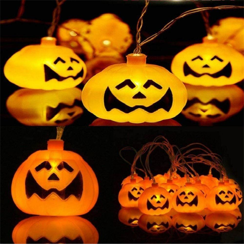 Plastic Pumpkin  LED String Lights Waterproof Pumpkin Crystal Lights  Haunted House