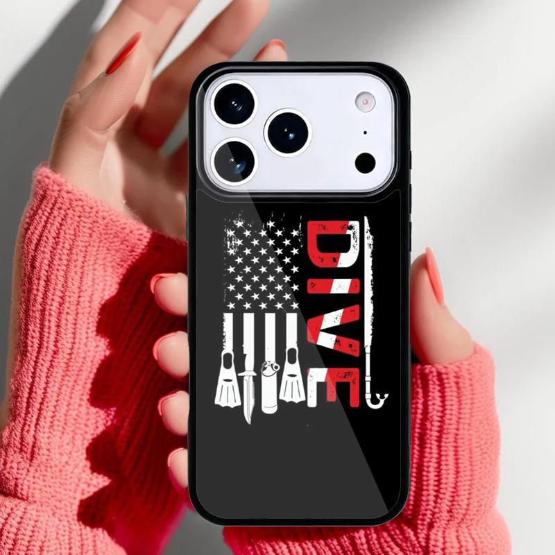 Scuba Diver Diving soft Phone Case for iPhone 17 Air 16e 15 14 13 Pro Max Back Cover for 12 11 Pro Coque