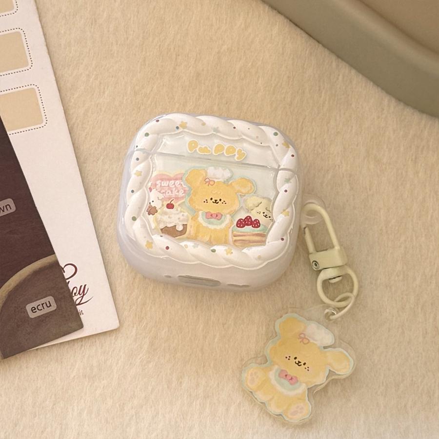 Cute 3D AirPods Case with Carabiner & Charms, Shockproof Dust-Proof Protective Cover with Cute Keychain Holder for AirPods Pro 2/1 AirPods 4/3/2/1