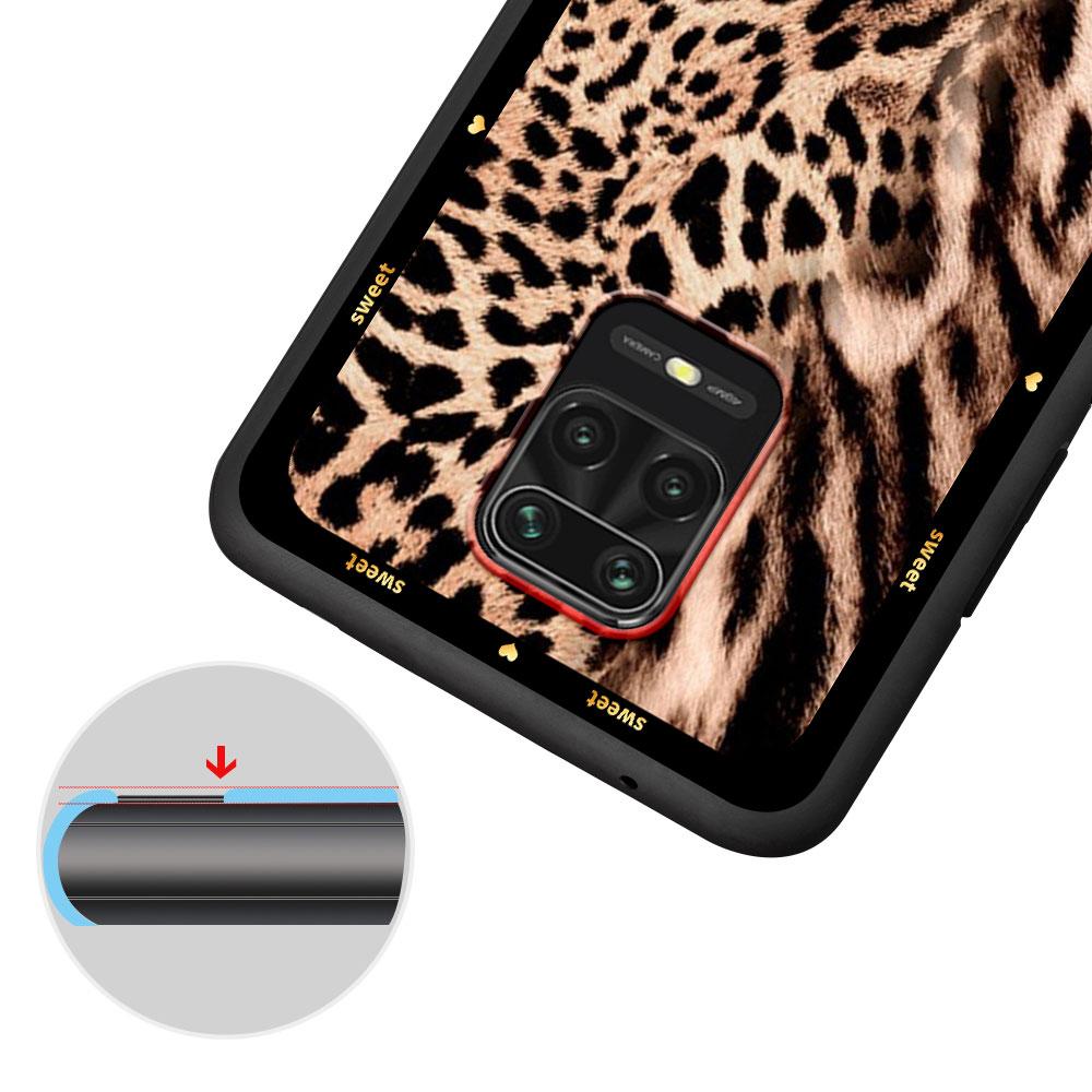 Case for Xiaomi Redmi Note 12 9S 8 10 11 Pro 10C 9C 9A 8T 8A 10S 11T 11E 9T 9i Black Silicone Phone Cover Animal Leopard Print
