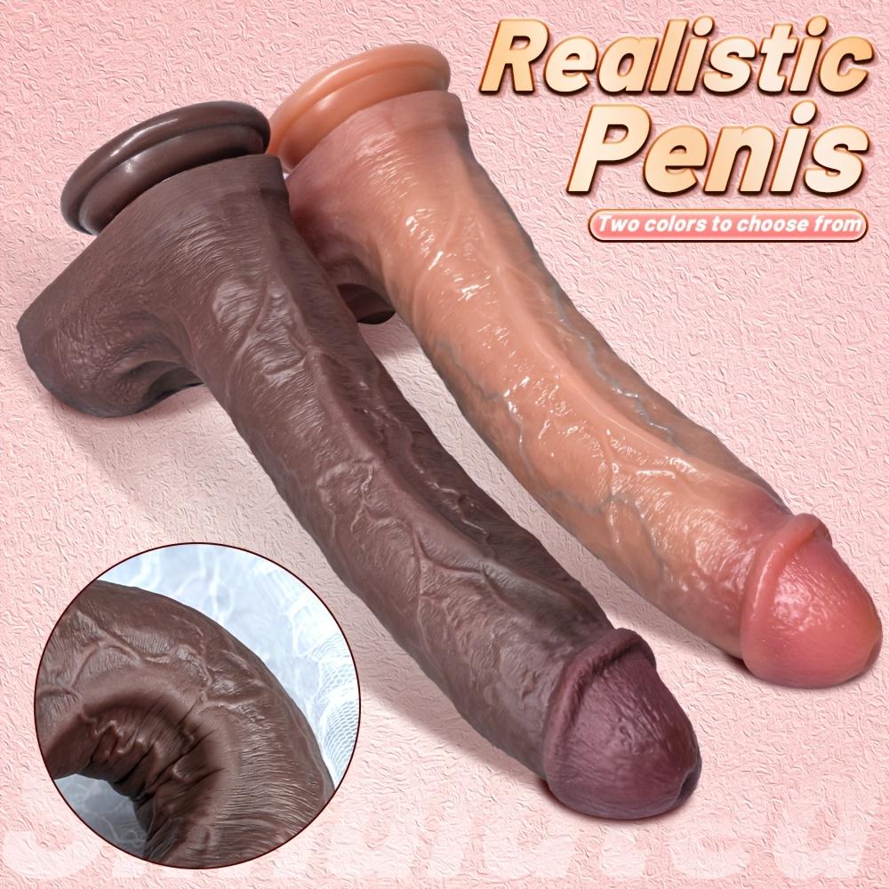 Realistischer Anfänger-Dildo – Weicher Flüssigsilikon-Penis mit starkem Saugfuß, Lebensechtes G-Punkt- & Analstimulationsspielzeug für Frauen und Paare