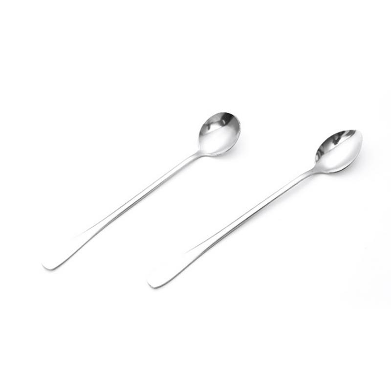 6pcs Stainless Steel Coffee Spoon Tea Scoop Dessert Spoon Long Handle  Milkshake Ice Cream Candy Tea Spoon Kitchen Accessories