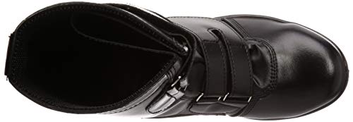 Co-cos Nobuoka Logantos Safety Work Shoes, Long Boots with Toe Cap, Velcro Closure, Lightweight, Men's, Black, Size 28cm