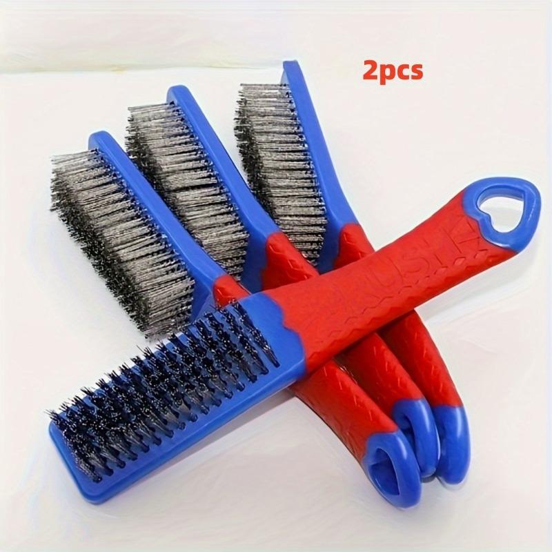 1 ADET Kaymaz Plastik Saplı Ağır Hizmet Tipi Paslanmaz Çelik Tel Fırça Paslanmaz Boya ve Kaynak Aletleri Metal Yüzey İşlemesi Sağlam Yapı