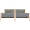 Bed Frame Light Grey 200 X 200 Cm Solid Pine Wood