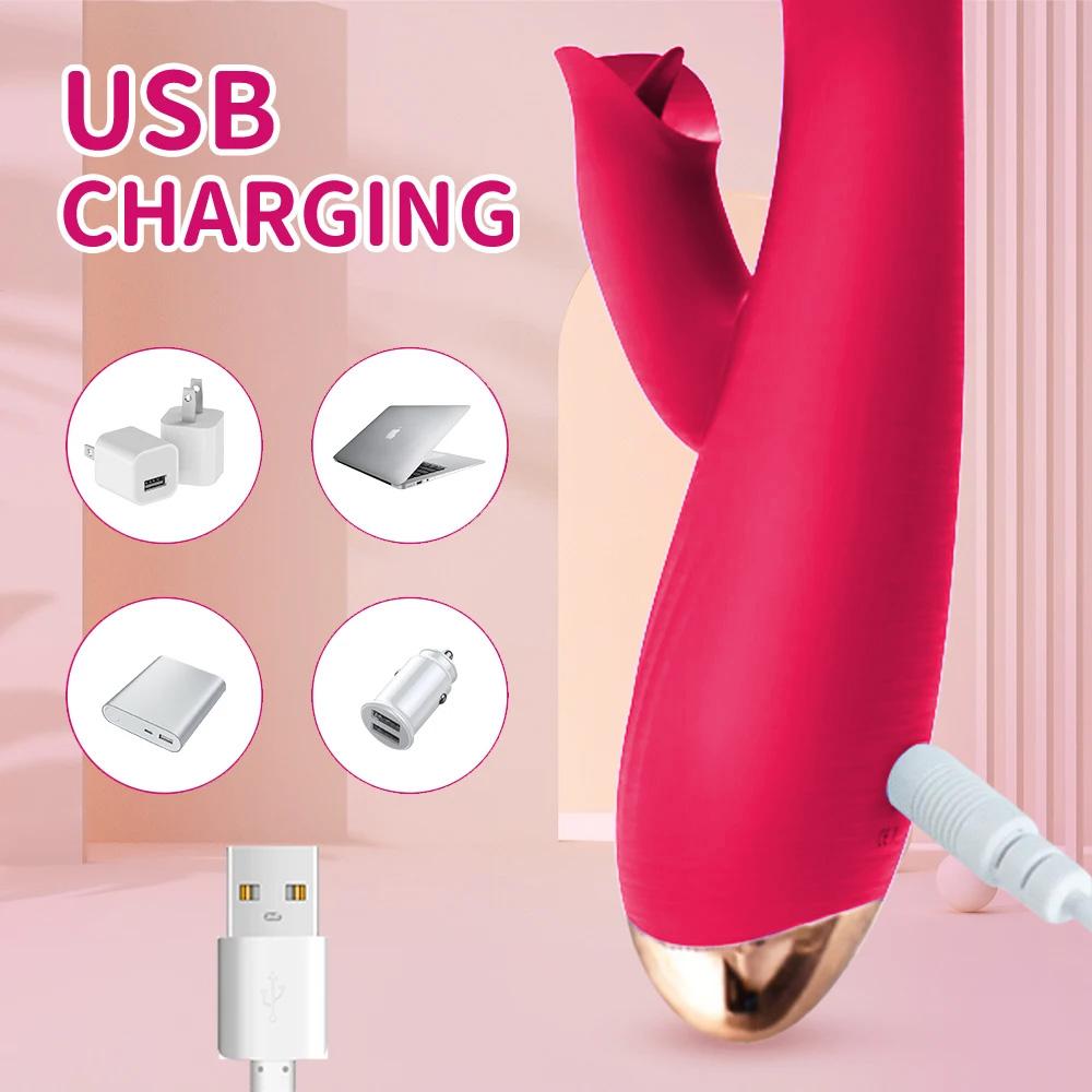 Adults 18 Clit Clitoris Stimulator Vibrators Powerful Dildo Sex Toys Vibrator for Women Female Wearable Dual Use Dildos Goods