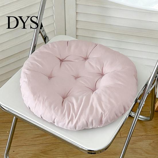 Comfortable Polyester Fiber Seat Mat Chair Cushion with Straps, Square Round Soft Pad, Solid Color Pad for Household Chairs Non-slip Office
