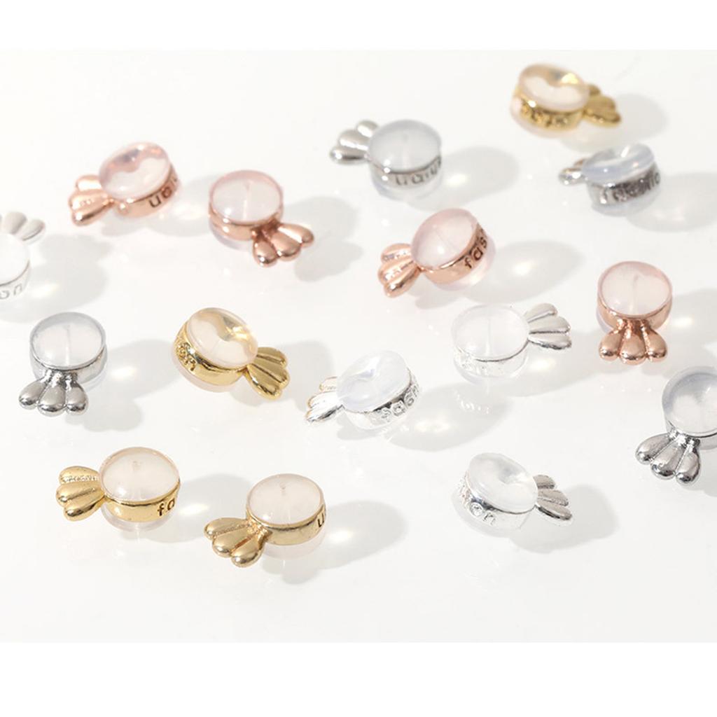 10Pcs Earring Backs Crown Earrings Backings Replacements Hypoallergenical Earrings Support Jewelry Making Accessories