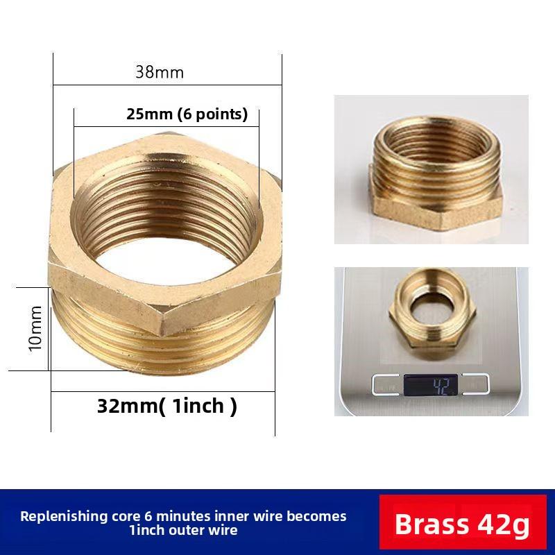 Brass Hex Bushing Reducer Pipe Fitting 1/8 1/4 3/8 1/2 3/4 F to M Threaded Reducing Copper Water Gas Adapter Coupler Connector