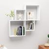 VidaXL Wall Cube Shelf White 80x15x78.5 Cm Chipboard