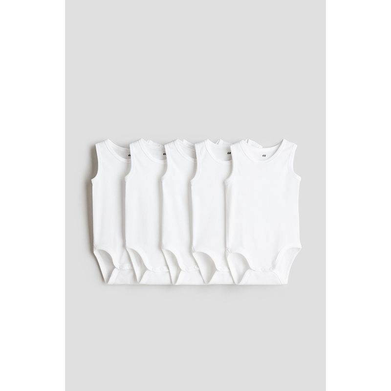 

HM Children s Clothing Baby Boy Baby Girl Jumpsuits 5 Pieces 2025 Autumn Thin New Type Baby Sleeveless Romper 1088019