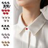 Cardigan Collar Clip 5PCS Pearl Buttons for Women, Clothing Invisible Anti-Exposure Safety Pins, No Anti Slip Scarf Buckle Damage Iron Brooch