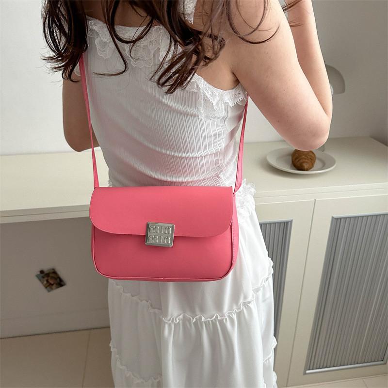 Stylish And Minimalist 2024 Spring Small Shoulder Bag For Women Trendy Pu Saddle Bag