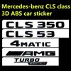 Samolepka na auto AMG W220 Pro Benz 4ks/sada 3D ABS Samolepka na auto pro Mercedes-Benz Třída CLS TURBO 4MATIC Modifikované logo AMG CLS 53S 63S