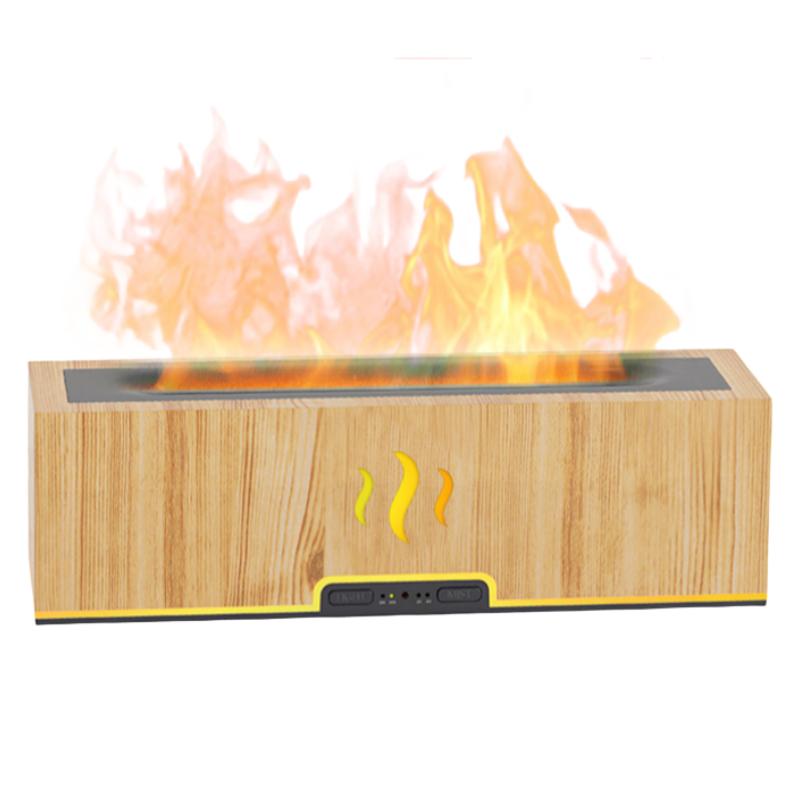 

Диффузор эфирных масел с эффектом древесины, ультразвуковой увлажнитель воздуха с синим пламенем и светодиодной подсветкой, ароматерапия для дома и комнаты EU