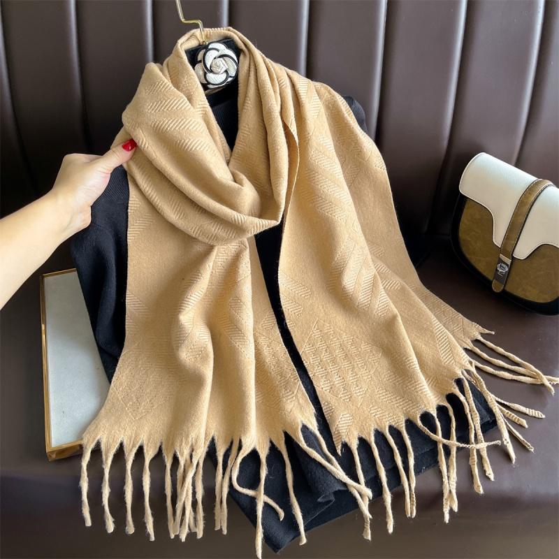 Winter Scarf For Women Long Warm Cashmere Scarves Hijab Solid Lady Shawl Wrap Female Pashmina Bandana Head Scarfs Echarpe