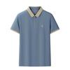 Men Button Golf Shirt Turndown Collar Short Sleeve Shirt Color Block Casual Shirt for Summer Holiday Office Date