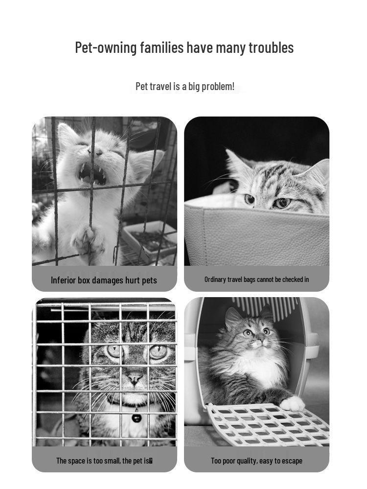 Mee Portable Pet Carrier for Cats and Dogs - Travel Air Transport Cage for Small & Medium Pets