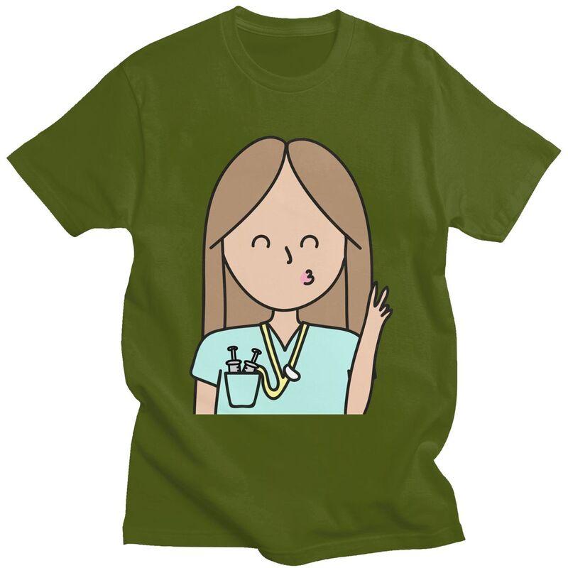 Custom Cool Enfermera En Apuros Doctor Nurse Medical T Shirt Men Short Sleeve Pure Cotton Tshirt Leisure Tees Streetwear Tshirt