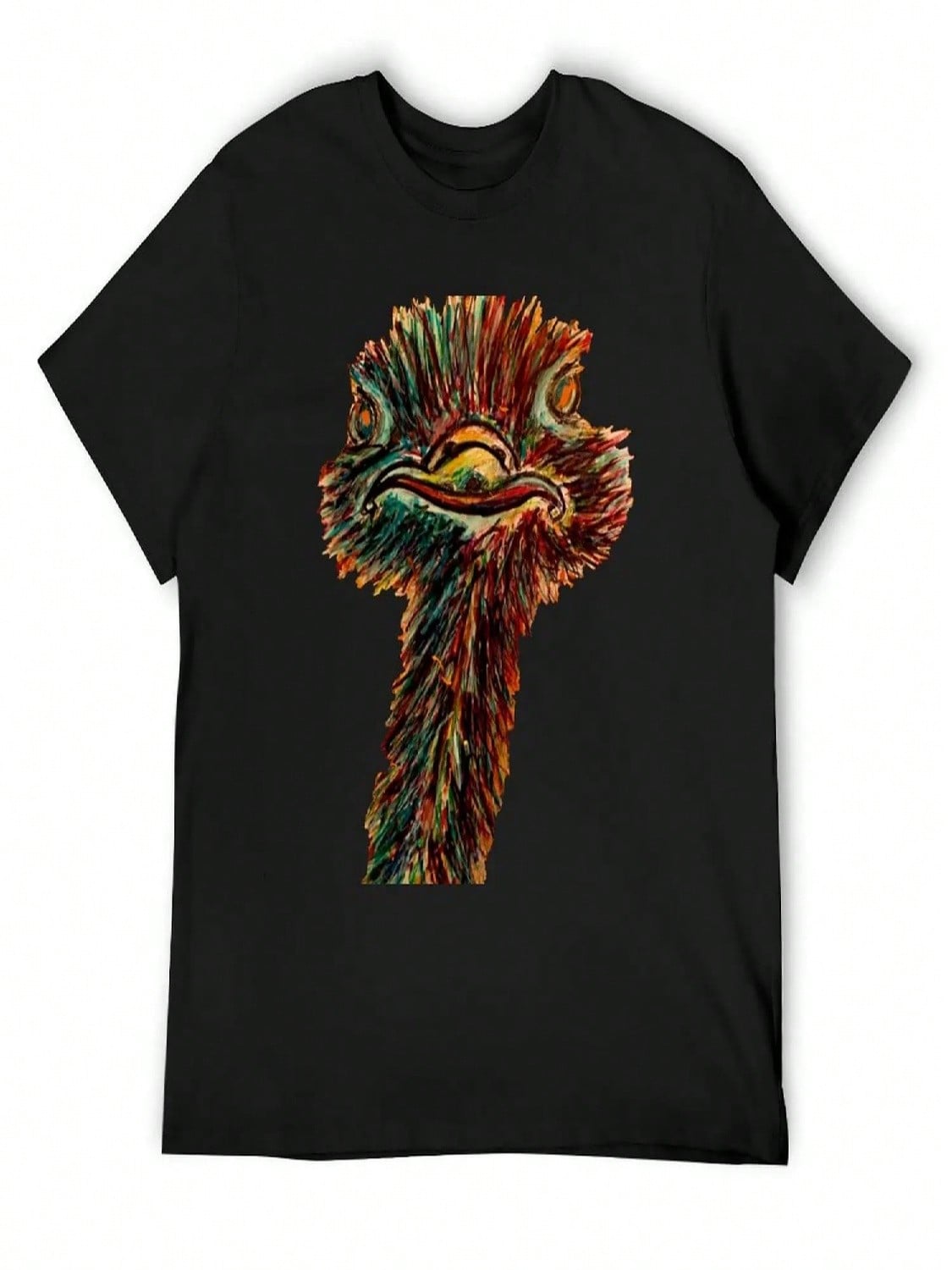 Nicky Moved _ Emu Original Artwork By Nicholas Brendon T-Shirt Summer Tops Cute Tops Graphic T Shirts unisex Cotton T Shirts S разноцветный