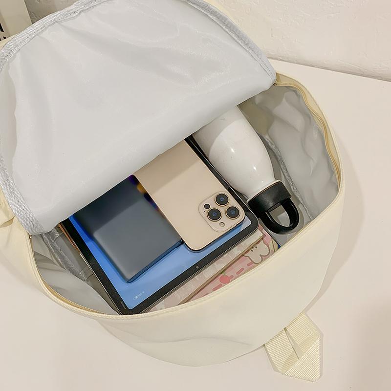 Letter Backpack Women's Lightweight Backpack Student Small Schoolbag