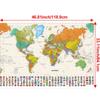 84.1*118.9cm Póster de Mapa Mundial Grande para Pared Estilo Retro Vintage Mapa Político para Decoración de Hogar Oficina Escuela Herramientas de Viaje Mapa del Mundo