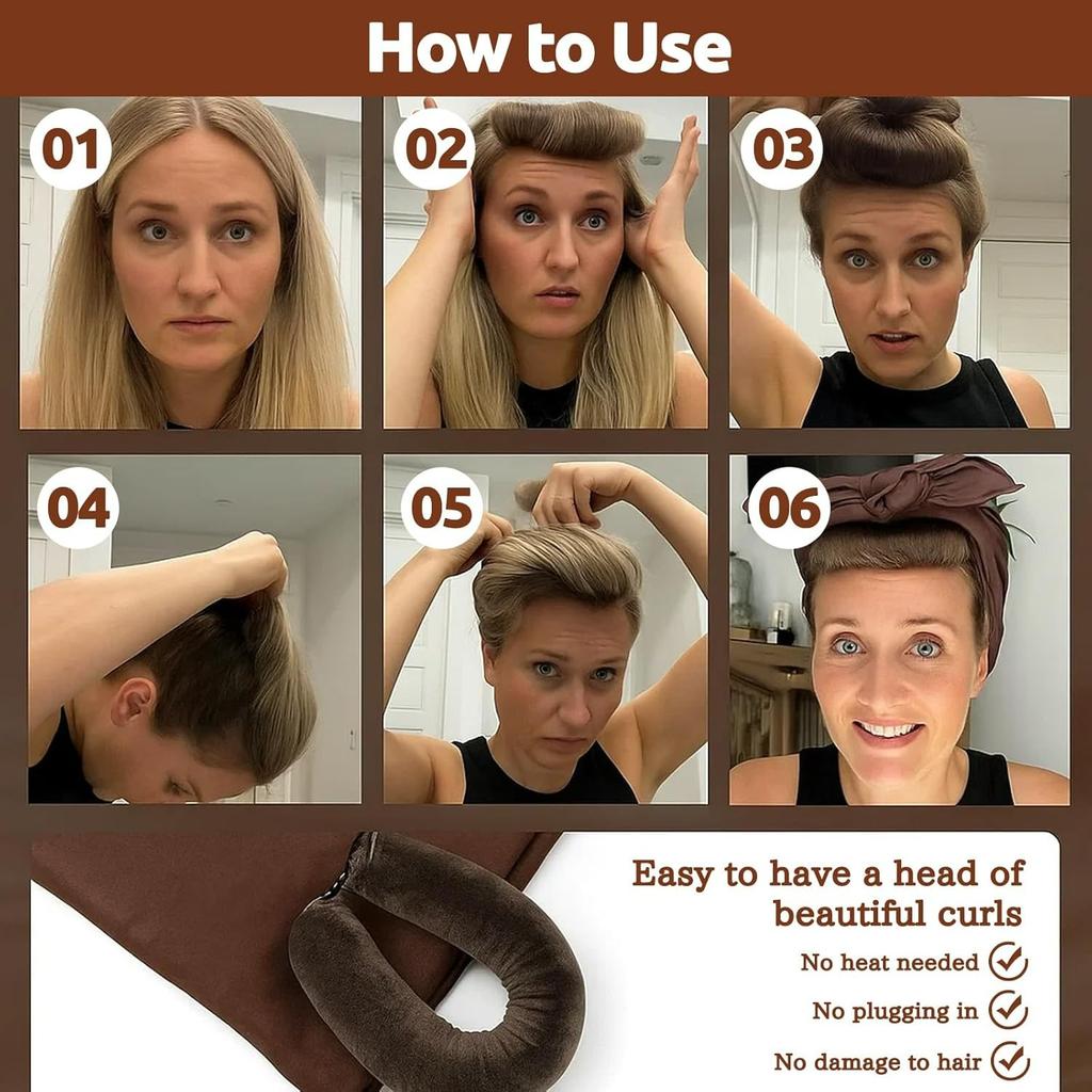 Heatless Blowout Rods,Overnight Blowout Rods,Overnight Curls for All Hair Types,Heatless Curling Method,Portable Design and Easy Overnight Styling
